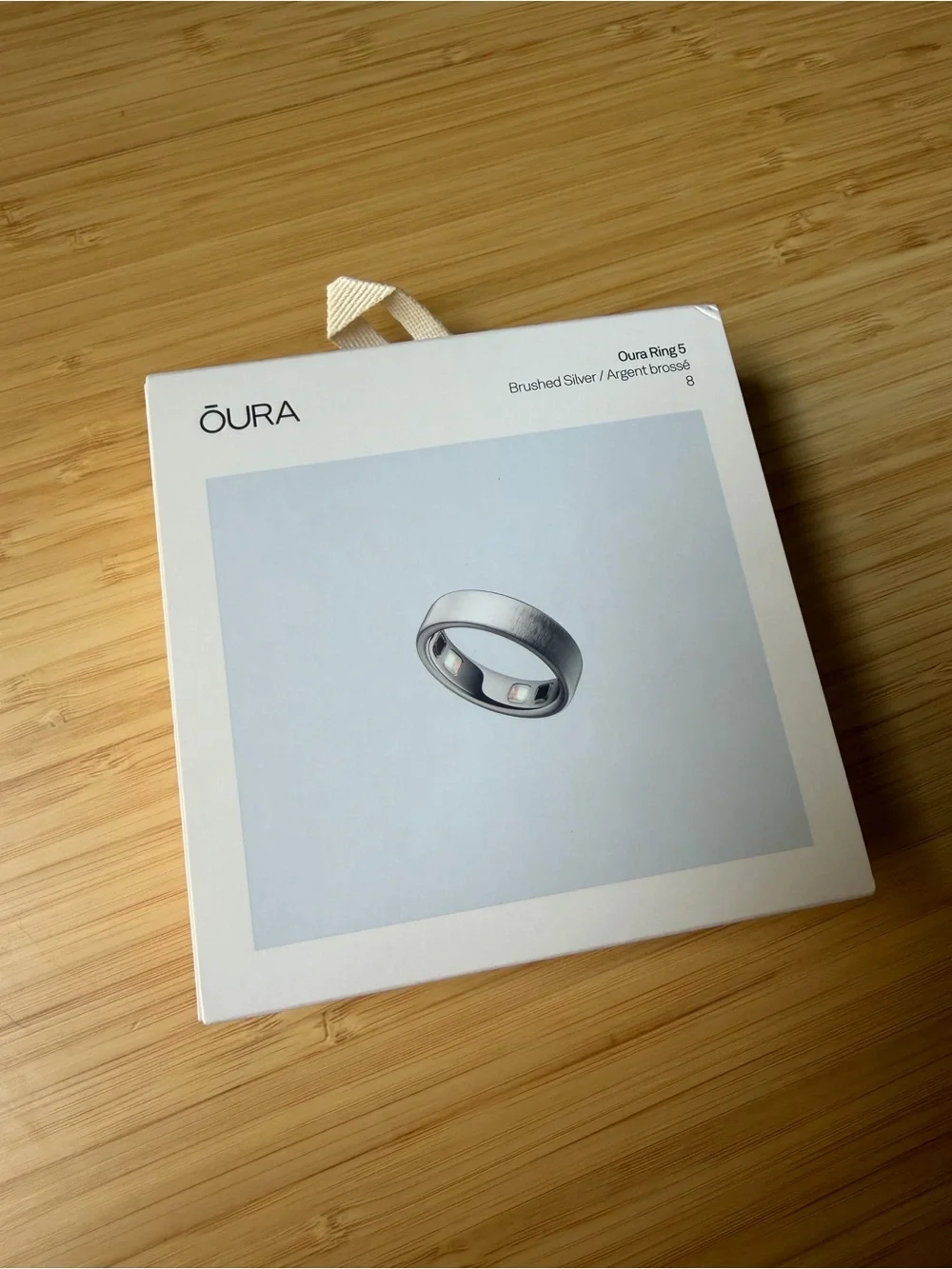 Oura ring 5 | size 8 | Brushed silver